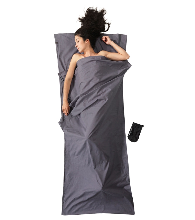 Cocoon Cocoon Lakenzak 100% katoen elephant grey CCCT44 Elephant Grey Cocoon slapen CCCT44 zwart combinatie bij Leerentveldvrijetijd.nl