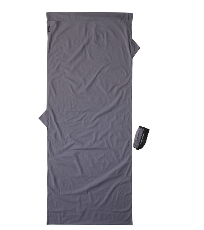 Cocoon Cocoon Lakenzak 100% katoen elephant grey CCCT44 Elephant Grey Cocoon slapen CCCT44 zwart combinatie bij Leerentveldvrijetijd.nl