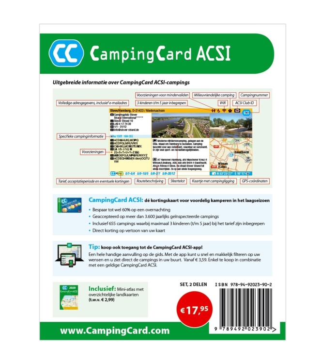 Acsi Acsi CampingCard gids 2025 978-94-92023-12-4 Acsi verzorging 978-94-92023-12-4 ecru bij Leerentveldvrijetijd.nl