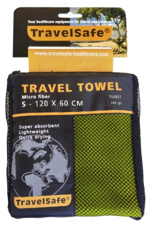 TravelSafe TravelSafe Traveltowel Microfiber 60x120cm LIME GREEN